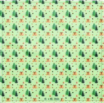Produktbild von Mr. & Mrs. Panda Bandana Igel händchenhaltend S - Grün - Geschenk, Verknallt, Freundin, Hundehalstuch, Love, Haarband, Hand in Hand, Foulard, Dreieckstuch, Hochzeit