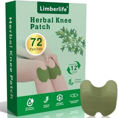 Zdjęcie produktu dla Plastry rozgrzewające na kolana naturalne ziołowe 72 sztuki terapia bólu