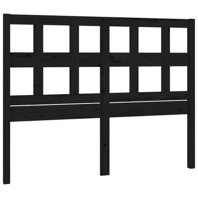 Produktbild von Kopfteil Schwarz 125,5x4x100 cm Massivholz Kiefer