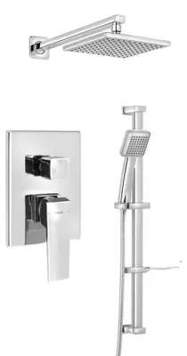 Productafbeelding van RITMO inbouw douchearmatuur met thermostaatkraan, 2-weg, chroom