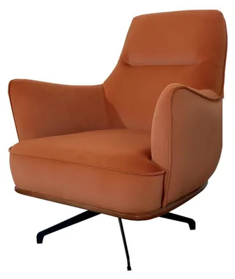 Produktbild von Komfortabler Oranger Sessel Wohnzimmer Lehnsessel Loungesessel
