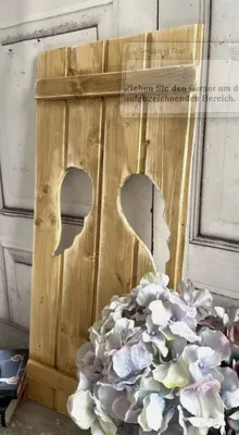 Produktbild von Charmanter Fensterladen ENGEL Flügel in eiche ,Shabby chic, Handgefertigt