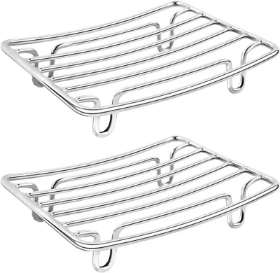 Produktbild von Ablage für den Toilettenabfluss aus Edelstahl – selbstentleerende Seifenschale, Toilettenorganizer, Badezimmerverwendung