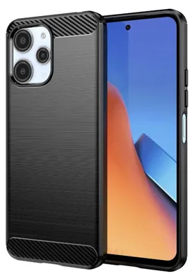 Produktbild von Carbon Shield TPU Hülle für Xiaomi Redmi 12 - Schwarz KP29158