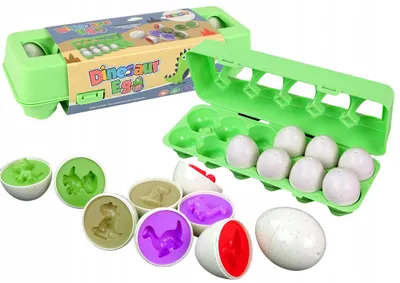 Produktbild von Vejce Dinosaurus Vzdělávací Sorter 12 Vejce Skládačka