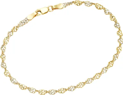 Produktbild von Karat Armband Singapurkette 375/- Gelb- und Weißgold 19 cm 92021740190