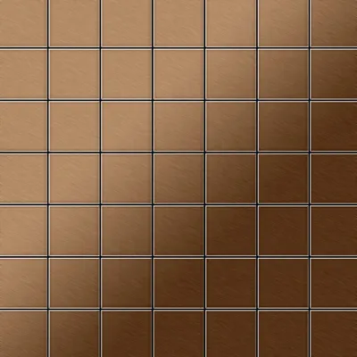 Produktbild von Mosaik Fliese massiv Metall Titan gebürstet kupfer 1,6mm stark Attica-Ti-AB
