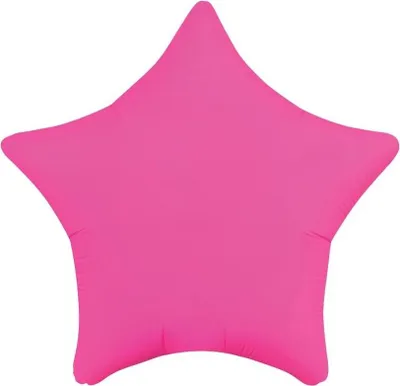 Produktbild von Folienballon „Stern“, fluoreszierendes Rosa, 46 cm – Godan