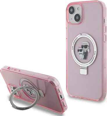 Immagine prodotto di Karl Lagerfeld Klhmp15Mhmrskcp Custodia rigida per Iphone 15 Plus / 14 Plus 6.7 Różowy/Pink Stand Anello Karl&Choupettte Magsafe