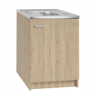 Produktbild von Stamar | Küchenschrank | mit Spüle | Sonoma | Flexibler Beige Wasserhahn | 60 x 60 cm | Siphon