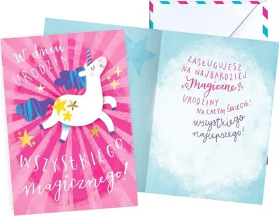 Produktbild von Karte B6 Einhorn-Geburtstag – Kukartka
