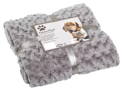 Produktbild von NOBBY Fleece Plaid "SUPER SOFT", hellgrau, 60 x 85 cm