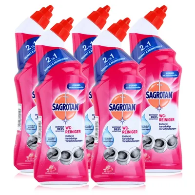 Produktbild von Sagrotan WC-Reiniger Blütenfrische 750ml - WC-Frische (5er Pack)