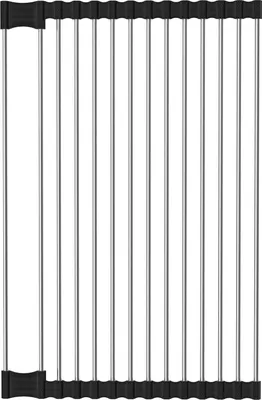 Produktbild von Rainsworth Abtropfgestell,Aufrollbares Abtropfgitter,Schwarz.
