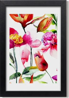 Produktbild von Bild 20x30 MDF-Rahmen, Wandkunst Wildblumen