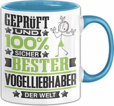 Produktbild von Vogelliebhaber Geschenk Lustiger Spruch für Vogelliebhaber Geschenkidee Bester Vogelliebhaber Der Welt (Blau)