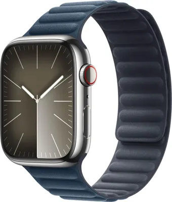 Productafbeelding van Apple Magnetic Link-bandje FineWoven voor de Apple Watch | 44/45/46/49 mm - Maat M/L - Baltic Blue