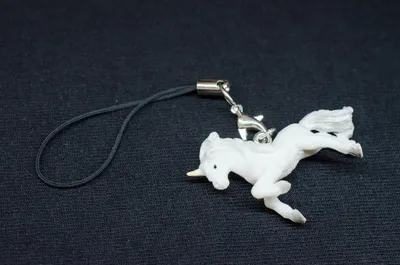 Produktbild von Einhorn Handyanhänger Miniblings Pferd Handyschmuck Märchen Fantasy Kinder weiß