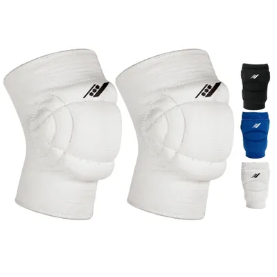 Produktbild von Rucanor Super Smash Knieschoner, 2 Stück Knieschutzer für Sport, Kniepolster mit Seitenaufprallsystem, Polyster, Unisex, L, Weiß