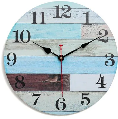 Produktbild von Modernes Wanduhrenholz 32,5CM - Stille Wandklok für Kinder, Wohnzimmeruhr, Küchenuhr, Gartenuhr