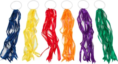 Produktbild von Spordas Regenbogen Reifen Set 6 Stück - Bunte Tanzbänder Spielzeug