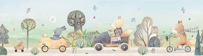 Zdjęcie produktu dla Sanders & Sanders samoprzylepna granica tapety Zwierząt niebieskim,żółtymIzielonym 10 x 500 cm