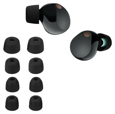 Produktbild von kwmobile 8x Ersatzpolster kompatibel mit Sony WF-1000XM5 / WF-1000XM4 - 4 Größen - Silikon Ersatz Ohrstöpsel In-Ear Kopfhörer - Polster