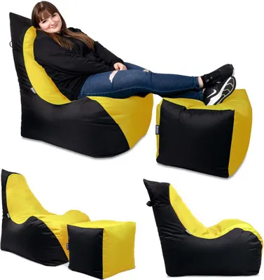 Produktbild von BuBiBag Flashbag Lounge Sessel Sitzkissen 75Tx60Bx85H cm Gelb