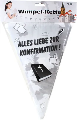 Produktbild von Wimpel-Girlande "Konfirmation", 10m