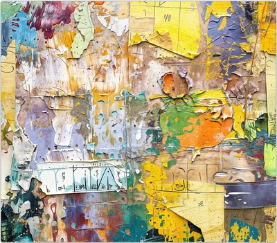 Produktbild von Spritzschutz Herdabdeckplatte Schneidebrett aus Glas Abstrakte Kunst 1-Teilig (60x52cm)