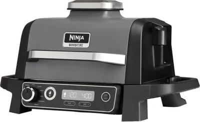 Image de Barbecue Électrique Fumoir Ninja Woodfire OG701EU, 7 Programmes de Cuisson, Grill, Air Fryer, Technologie Woodfire