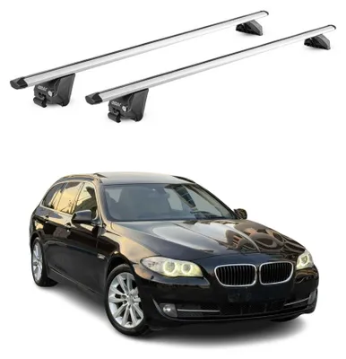 Produktbild von Dachträger Grundtäger für BMW 5er Touring F11 G31 2010-2025 100kg Alu Silber ABE, KI-generiertes Bild