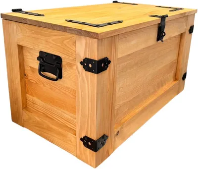 Immagine prodotto di Cassa di legno con ripiano scorrevole e rotelle, cassa di legno con cassetto estraibile