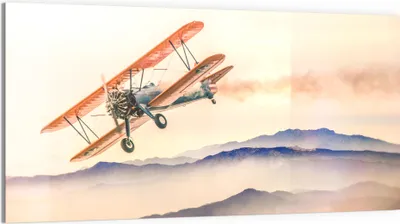 Produktbild von DEQORI Glasbild Echtglas 100x50 cm 'Flug in die Morgenröte' Wandbild Bild modern Deko