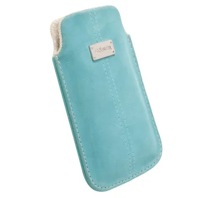 Obrázek produktu pro Krusell Luna Mobile Leather Pouch, Tyrkysová
