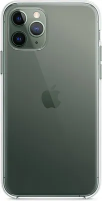 The back of a transparent iPhone 11 Pro case.