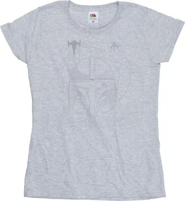 Produktbild von Star Wars - "The Mandalorian" T-Shirt für Damen BI43382 (L) (Grau)