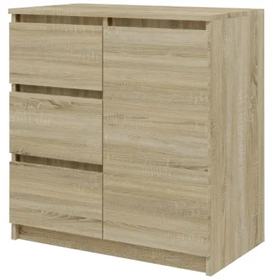 Produktbild von Topeshop 1D3S SONOMA KPL, Eiche, 3 Schublade(n), Partikelbord, Modern, 1 Tür(en)