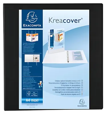 A product image showing a presentation ring binder with various informational graphics and text.
