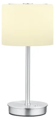 Produktbild von LED-Tischlampe - H 30 cm - Aluminiumfarben - Weiß - Metall - Glas - dimmbar