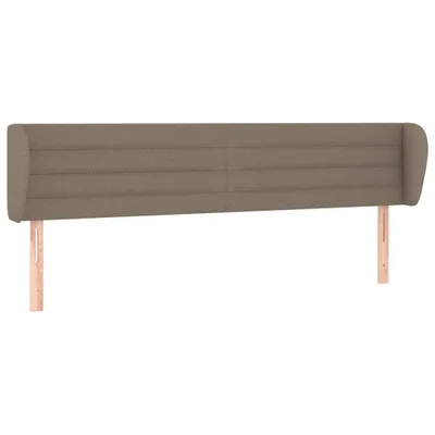 Image de vidaXL Tête de lit avec oreilles taupe 183x23x78/88 cm Tissu