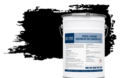 Image de Wixx Lasure Meubles de Jardin UV+ - RAL 9005 | Noir intense - 1L