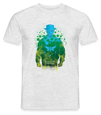 Produktbild von Spreadshirt Breaking Bad Respektiere Die Chemie Walter White Männer T-Shirt, XL, Grau meliert