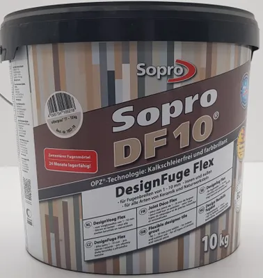 Produktbild von Sopro DF 10 Fliesen 10 kg Design Fuge Fugenmasse Fugenmörtel 1-10mm silbergrau-17