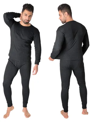 Produktbild von Black Snake Thermounterwäsche Herren Set Rippstrick mit Eingriff - M - Anthrazit