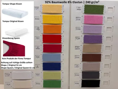Produktbild von Kissenbezug Tempur Shape Original S M L XL 51x31 Spannbezug Baumwolle Elasthan