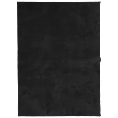 Produktbild von Teppich HUARTE Kurzflor Weich und Waschbar Schwarz 140x200 cm