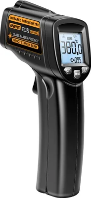 Produktbild von ANENG TH103 Beruehrungsloses Infrarot-Thermometer -20 ¡ãC  380 ¡ãC, Hintergrundbeleuchtung, Farbbildschirm, Infrarot-Thermometer, LCD-Industrie-Thermometer, hochpraezises tragbares IR-Laser-Temperaturmessgeraet fuer die Kueche mit Erinnerung an niedrigen Batteriestand, automatische Abschaltung, 0,5 s schnelle Reaktion, Max. Min. Wert, Datenspeicherung, Laserpositionierungsfunktion usw.