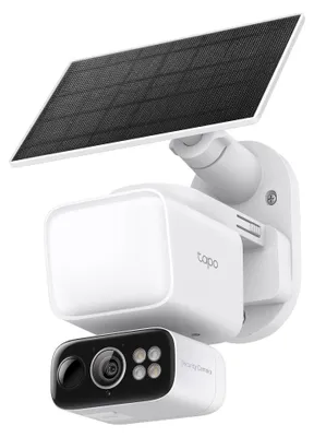 Productafbeelding van TP-Link Tapo TC50 KIT, industriële camera, roterende IP-beveiligingscamera, geschikt voor buiten, resolutie 2304 x 1296 pixels, te monteren aan het plafond, de muur of een paal