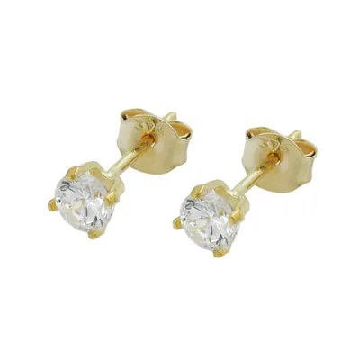 Produktbild von Ohrstecker Ohrring 4mm Zirkonia 9Kt GOLD gold 4mm